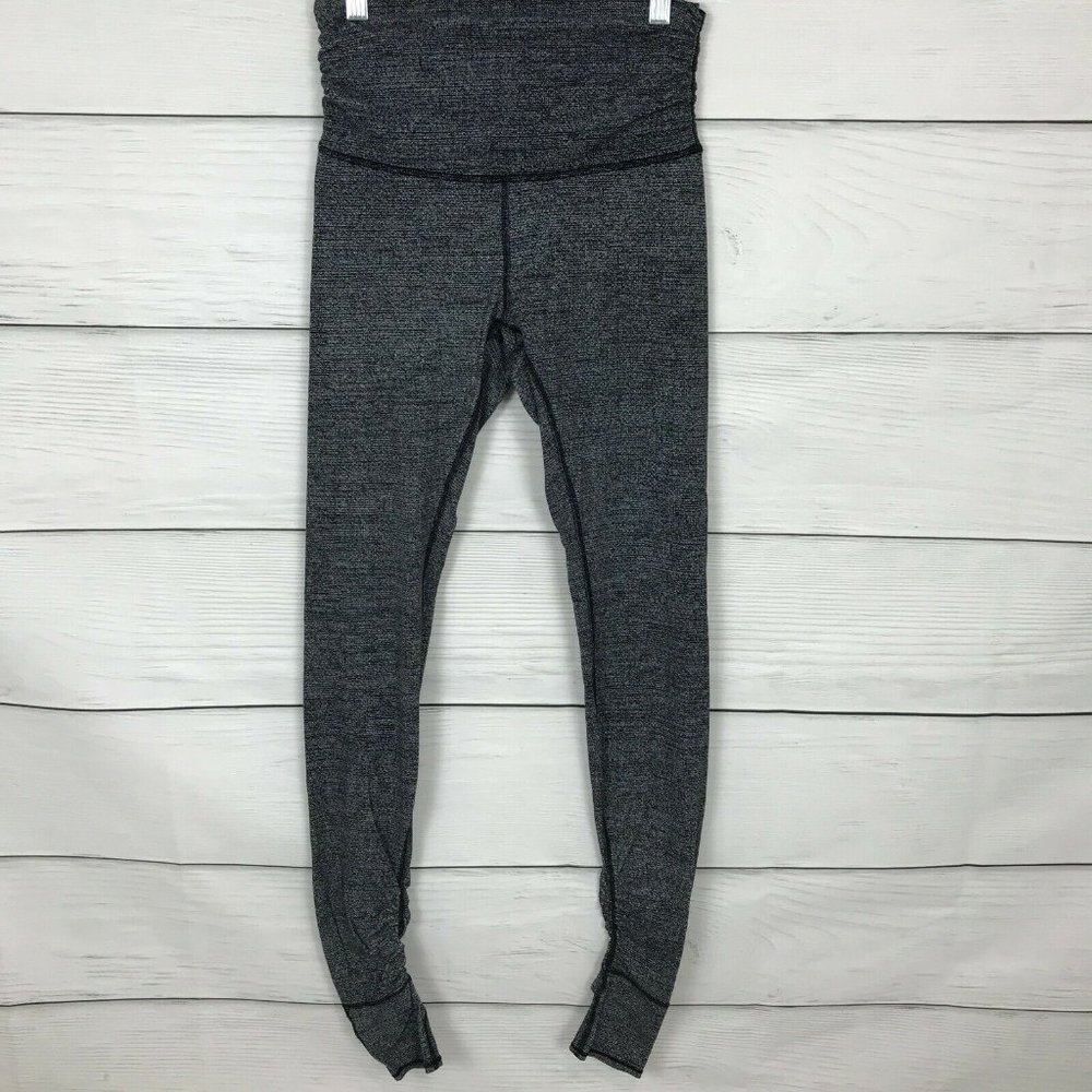 Lululemon Still Mind Tight Interlink Ice Grey Sz 6